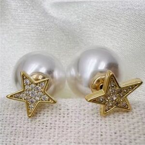 Kate Spade New York Something Golden Star Pearl Earrings 🌟